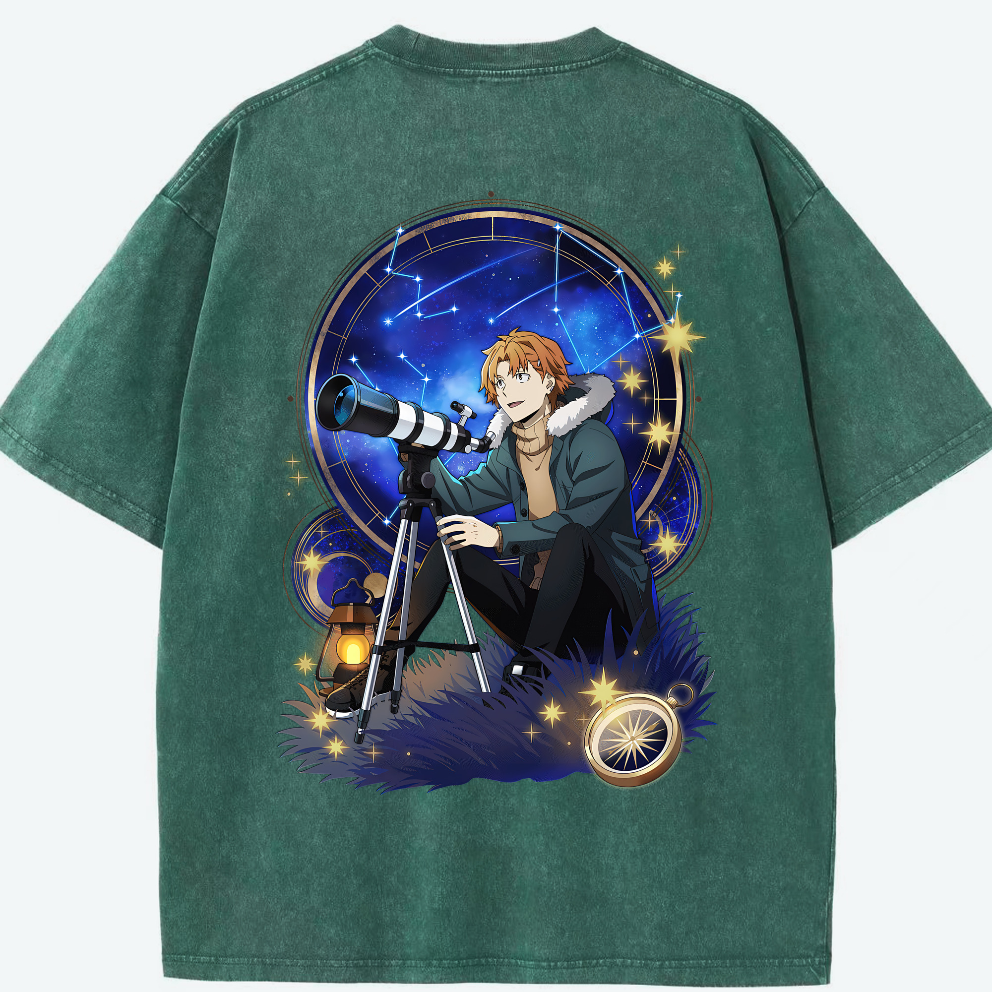 （画像用） 文豪ストレイドッグス Bungo Stray Dogs 綿100% ヴィンテージ風 半袖Tシャツ（背面プリント）